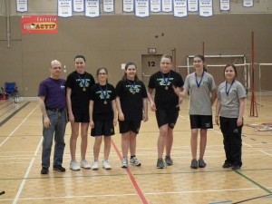 Élèves médaillées en badminton à la finale régionale des Jeux du Québec